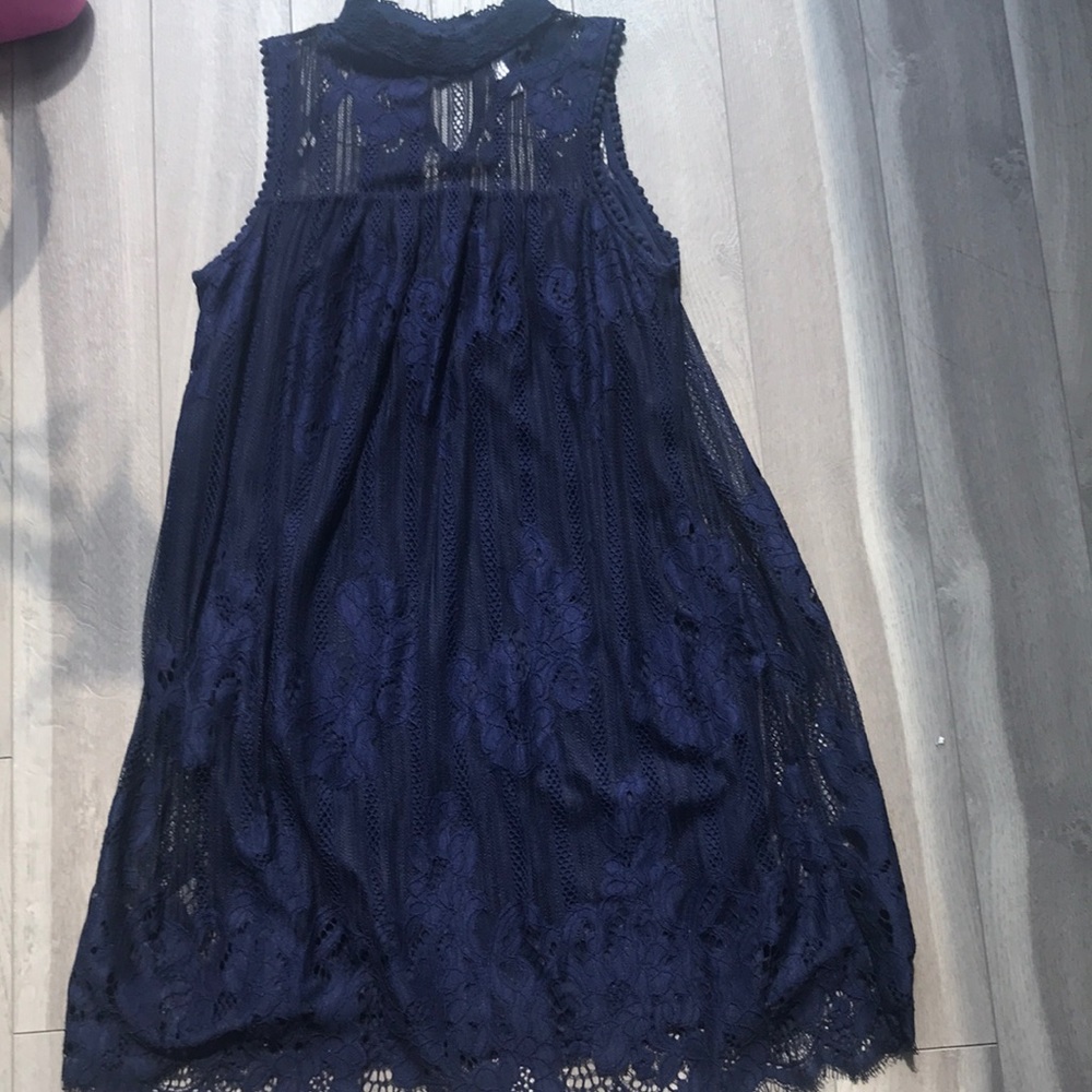 Navy lace dress